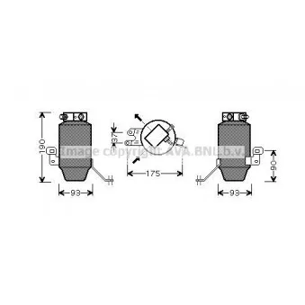 Filtre déshydratant, climatisation AVA QUALITY COOLING BWD299