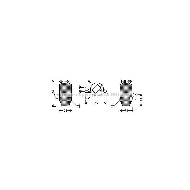 Filtre déshydratant, climatisation AVA QUALITY COOLING BWD299