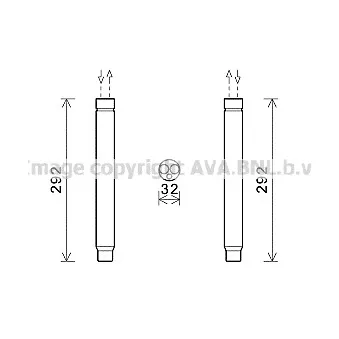 Filtre déshydratant, climatisation AVA QUALITY COOLING BWD445