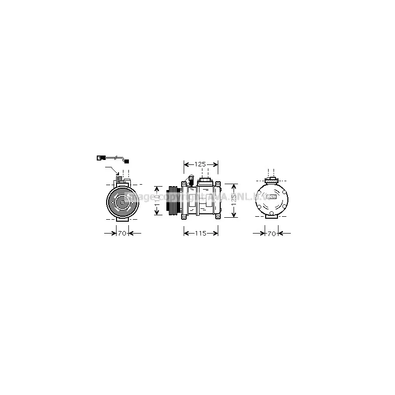 Compresseur, climatisation AVA QUALITY COOLING BWK066
