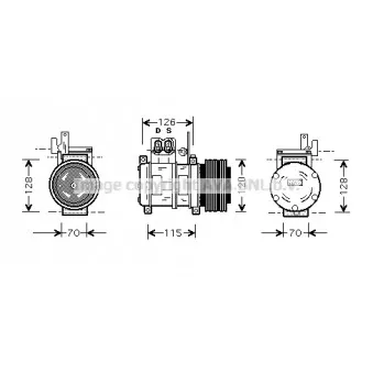 Compresseur, climatisation AVA QUALITY COOLING BWK073