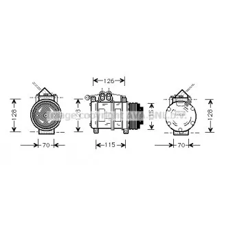 Compresseur, climatisation AVA QUALITY COOLING BWK074