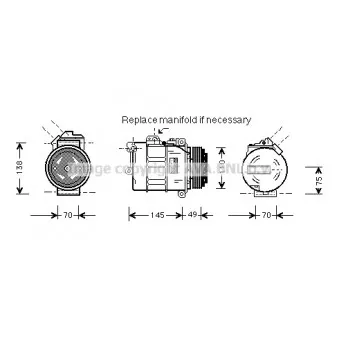 Compresseur, climatisation AVA QUALITY COOLING BWK237