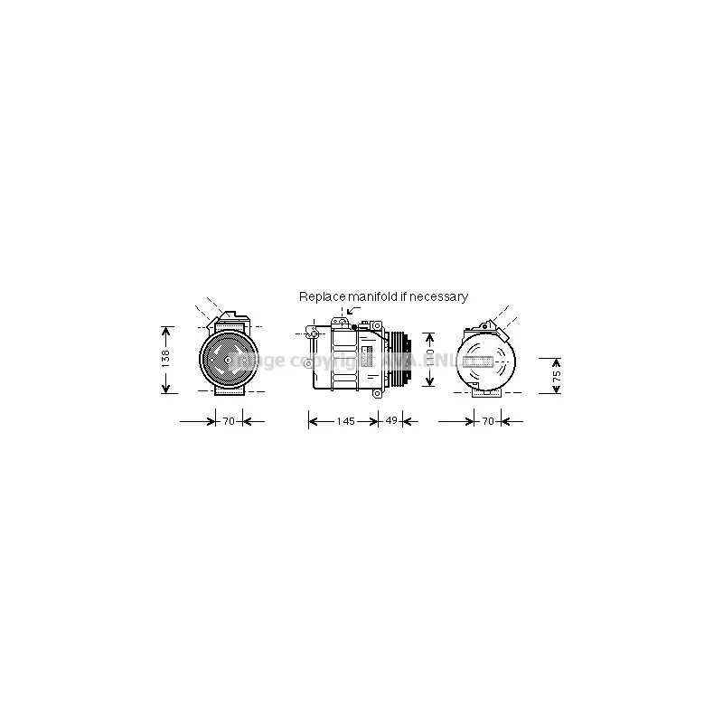 Compresseur, climatisation AVA QUALITY COOLING BWK237
