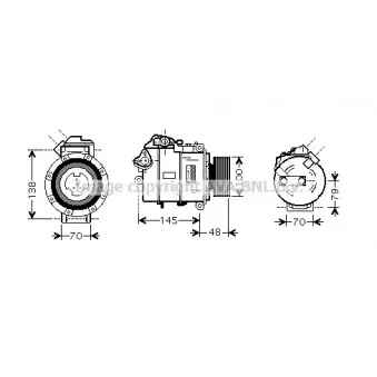 Compresseur, climatisation AVA QUALITY COOLING BWK328