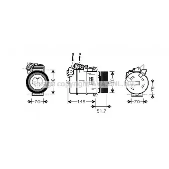 Compresseur, climatisation AVA QUALITY COOLING BWK329
