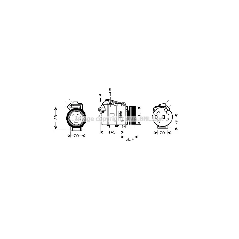 Compresseur, climatisation AVA QUALITY COOLING BWK330