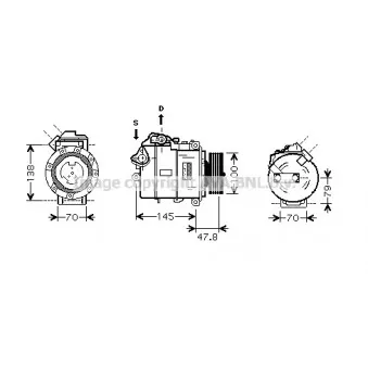 Compresseur, climatisation AVA QUALITY COOLING BWK331