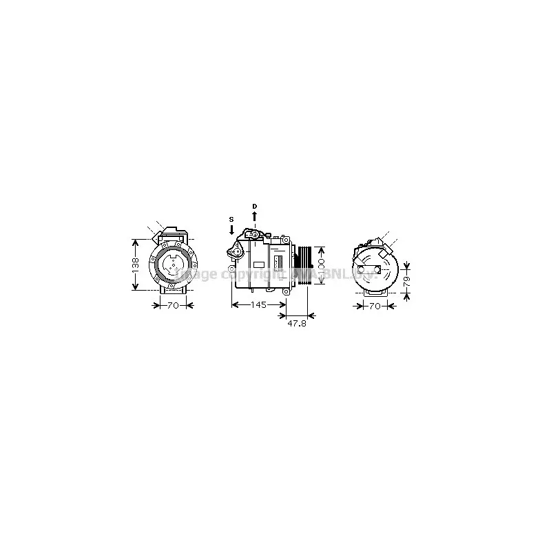 Compresseur, climatisation AVA QUALITY COOLING BWK331