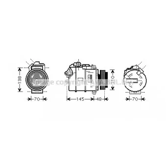 Compresseur, climatisation AVA QUALITY COOLING BWK348