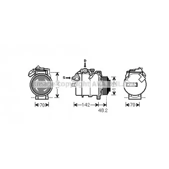 Compresseur, climatisation AVA QUALITY COOLING BWK385