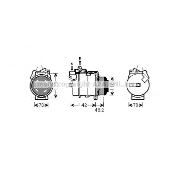 Compresseur, climatisation AVA QUALITY COOLING BWK386