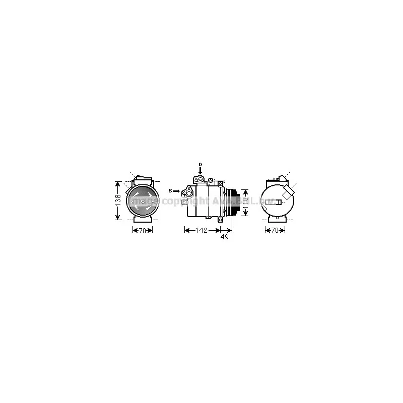 Compresseur, climatisation AVA QUALITY COOLING BWK389