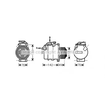 Compresseur, climatisation AVA QUALITY COOLING BWK411