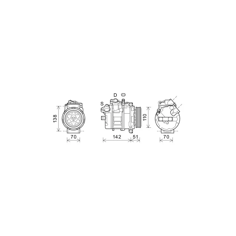 Compresseur, climatisation AVA QUALITY COOLING BWK417