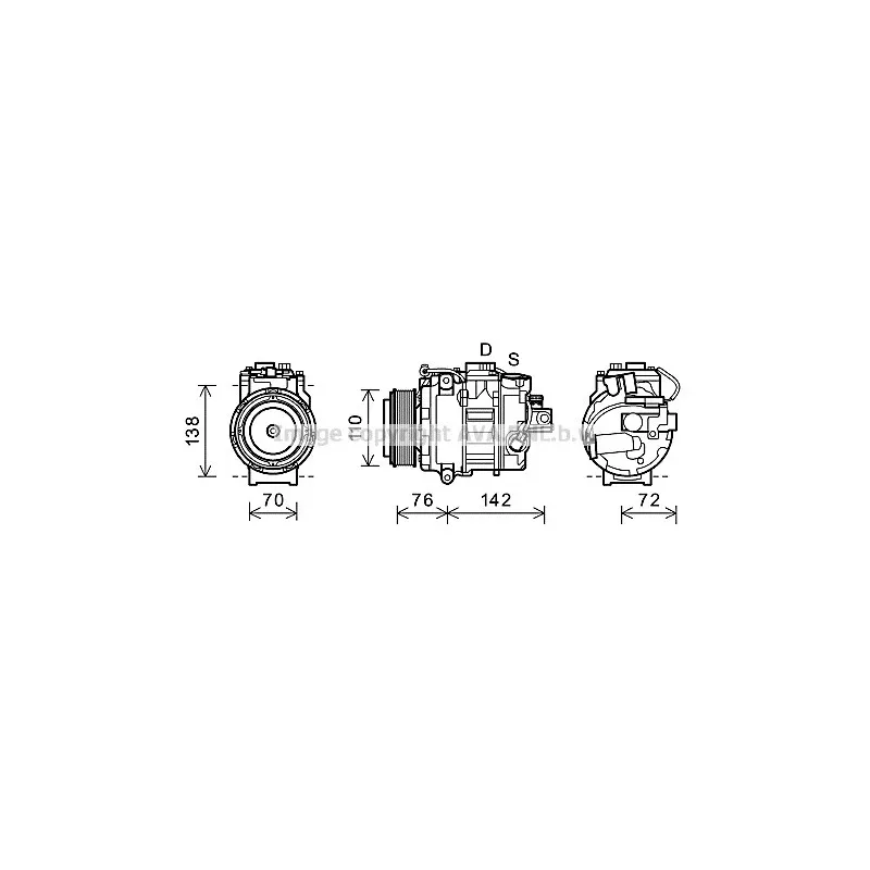 Compresseur, climatisation AVA QUALITY COOLING BWK419