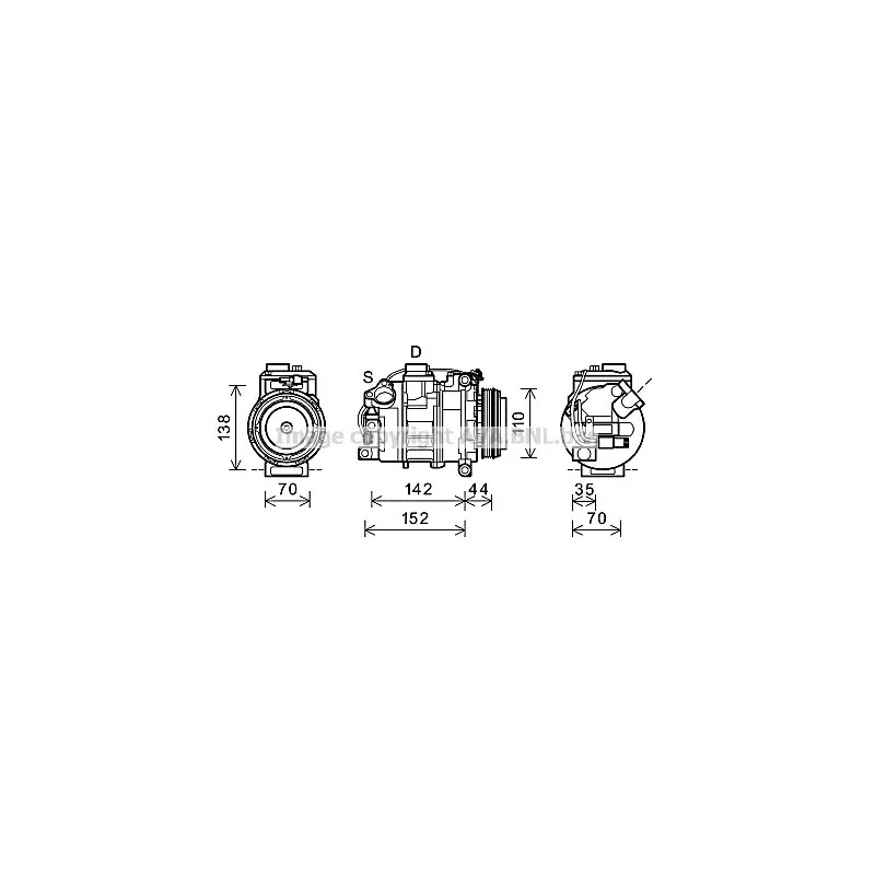 Compresseur, climatisation AVA QUALITY COOLING BWK423