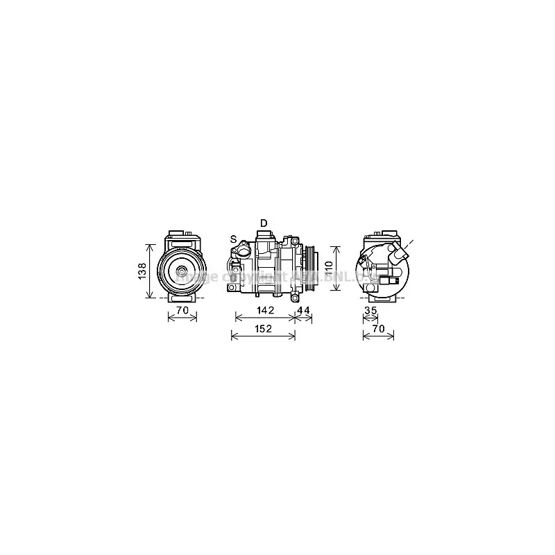 Compresseur, climatisation AVA QUALITY COOLING BWK424