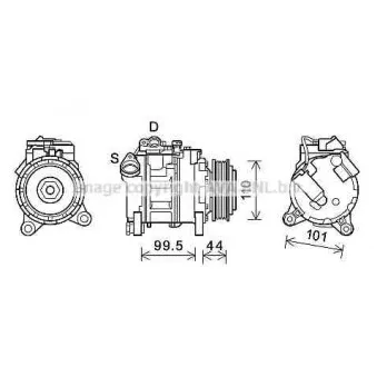 Compresseur, climatisation AVA QUALITY COOLING BWK492