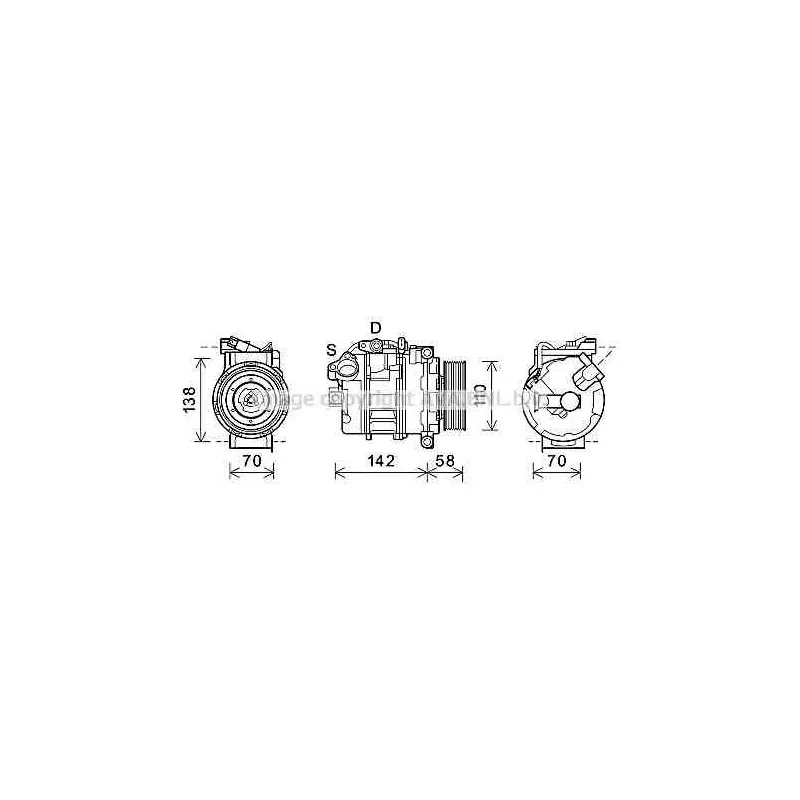 Compresseur, climatisation AVA QUALITY COOLING BWK496