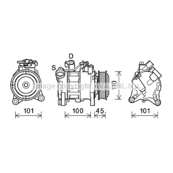 Compresseur, climatisation AVA QUALITY COOLING BWK499