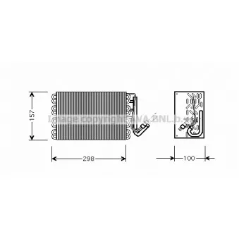 Evaporateur climatisation AVA QUALITY COOLING BWV308