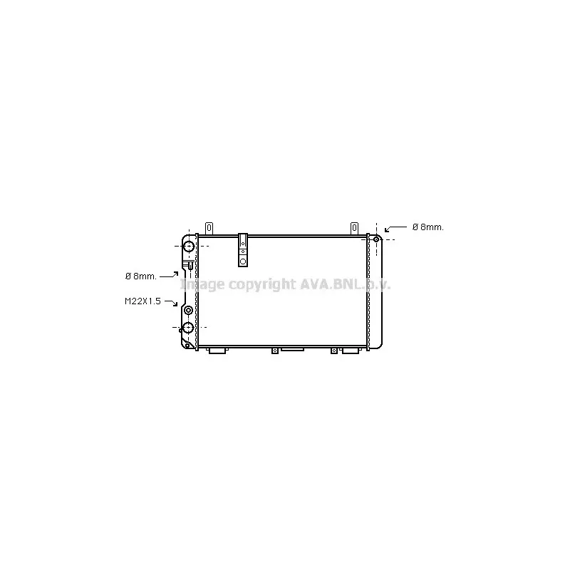 Radiateur, refroidissement du moteur AVA QUALITY COOLING CN2005