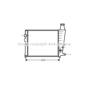 Radiateur, refroidissement du moteur AVA QUALITY COOLING CN2012