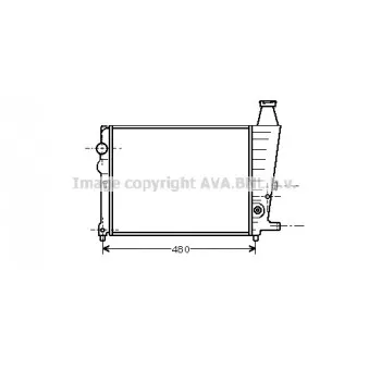 Radiateur, refroidissement du moteur AVA QUALITY COOLING CN2013