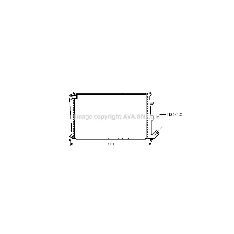 Radiateur, refroidissement du moteur AVA QUALITY COOLING CN2017