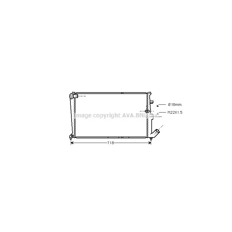 Radiateur, refroidissement du moteur AVA QUALITY COOLING CN2018