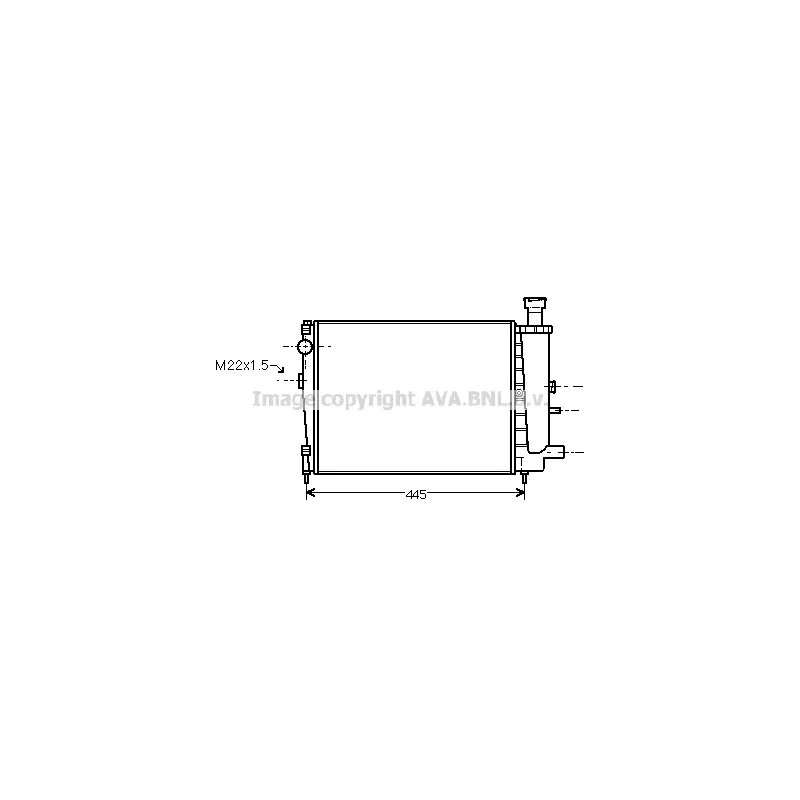 Radiateur, refroidissement du moteur AVA QUALITY COOLING CN2027