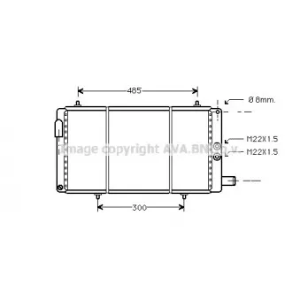 Radiateur, refroidissement du moteur AVA QUALITY COOLING CN2035