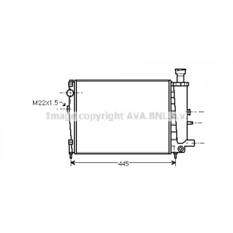 Radiateur, refroidissement du moteur AVA QUALITY COOLING