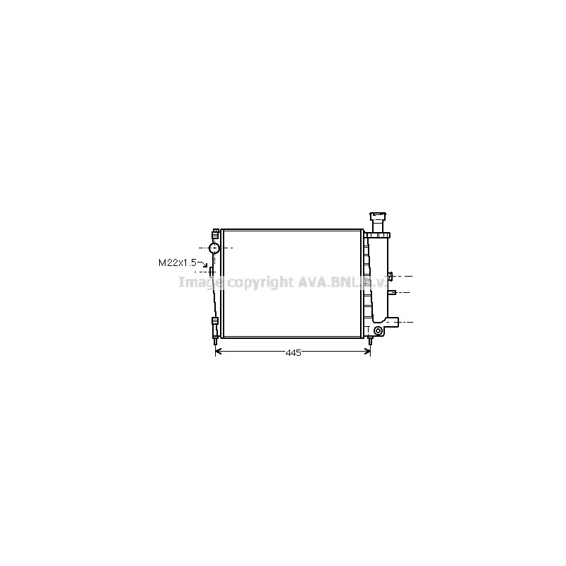 Radiateur, refroidissement du moteur AVA QUALITY COOLING CN2040
