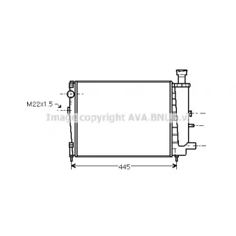 Radiateur, refroidissement du moteur AVA QUALITY COOLING CN2041