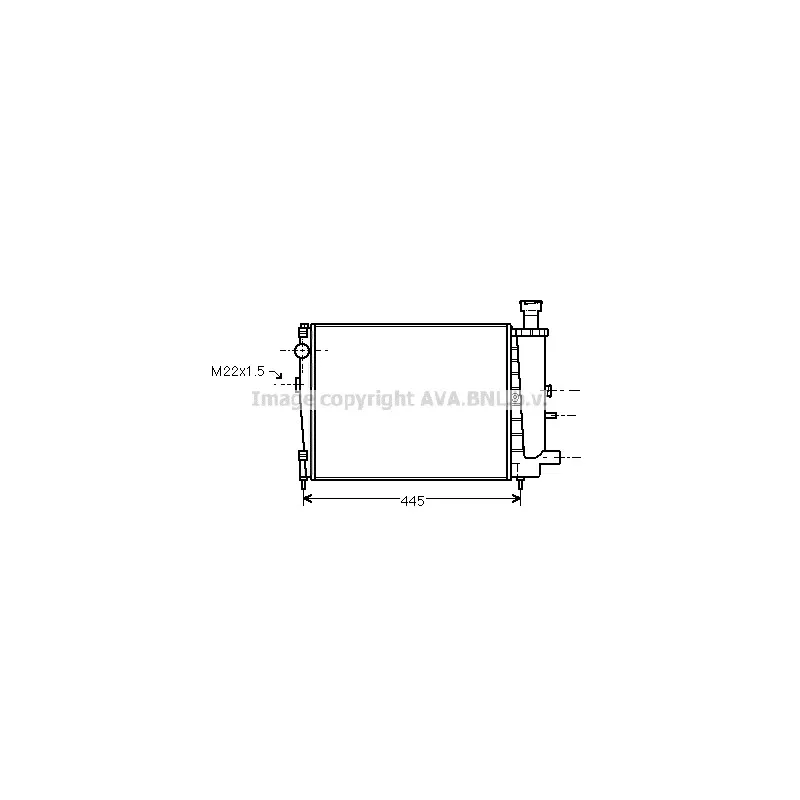 Radiateur, refroidissement du moteur AVA QUALITY COOLING CN2041
