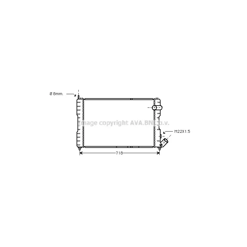 Radiateur, refroidissement du moteur AVA QUALITY COOLING CN2042