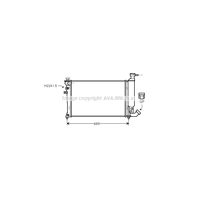 Radiateur, refroidissement du moteur AVA QUALITY COOLING CN2044