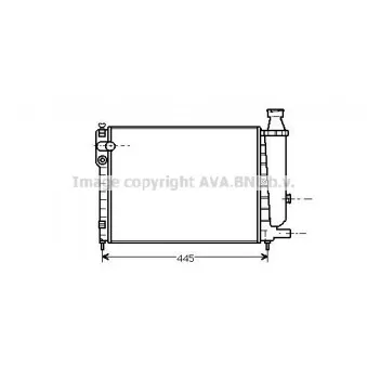 Radiateur, refroidissement du moteur AVA QUALITY COOLING CN2049