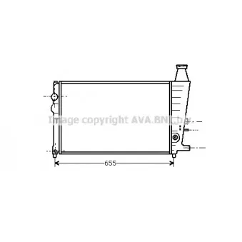 Radiateur, refroidissement du moteur AVA QUALITY COOLING CN2051