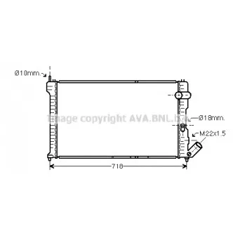 Radiateur, refroidissement du moteur AVA QUALITY COOLING CN2063