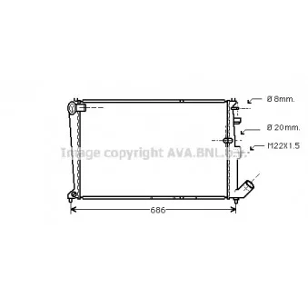Radiateur, refroidissement du moteur AVA QUALITY COOLING CN2065