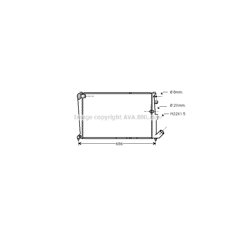 Radiateur, refroidissement du moteur AVA QUALITY COOLING CN2065