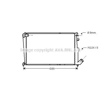 Radiateur, refroidissement du moteur AVA QUALITY COOLING