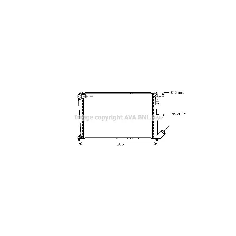 Radiateur, refroidissement du moteur AVA QUALITY COOLING CN2066