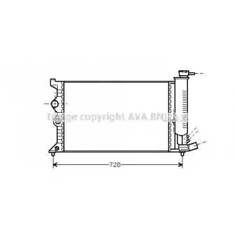 Radiateur, refroidissement du moteur AVA QUALITY COOLING CN2067