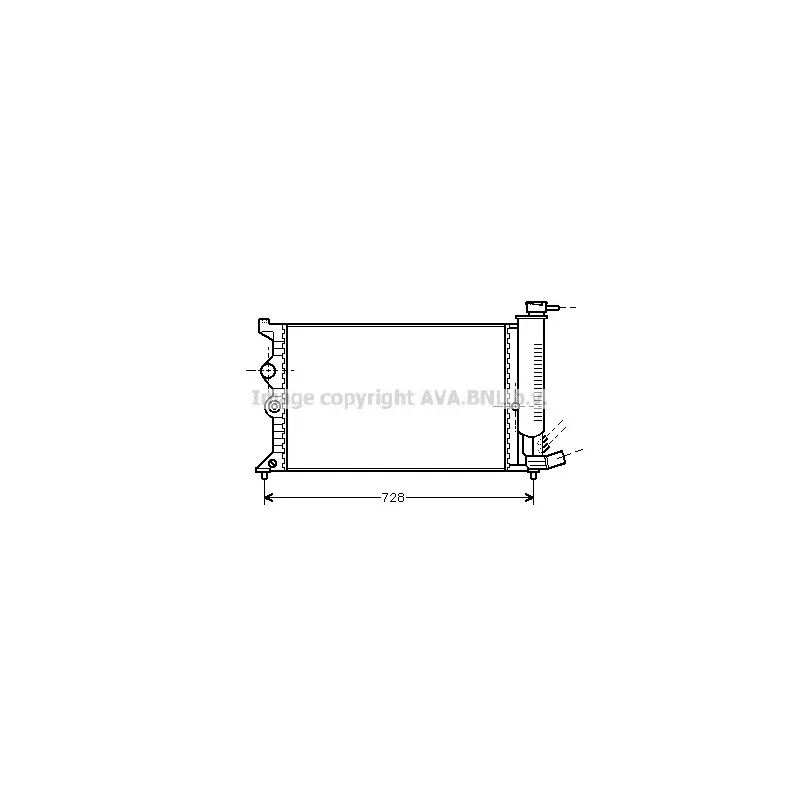 Radiateur, refroidissement du moteur AVA QUALITY COOLING CN2067