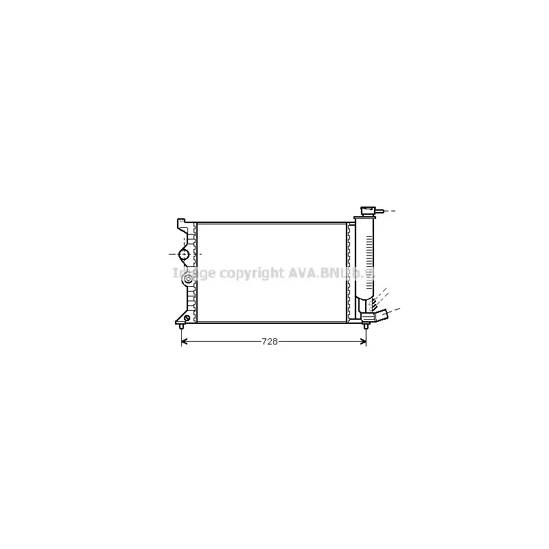 Radiateur, refroidissement du moteur AVA QUALITY COOLING CN2068