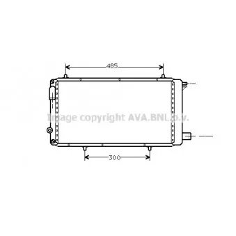 Radiateur, refroidissement du moteur AVA QUALITY COOLING CN2073